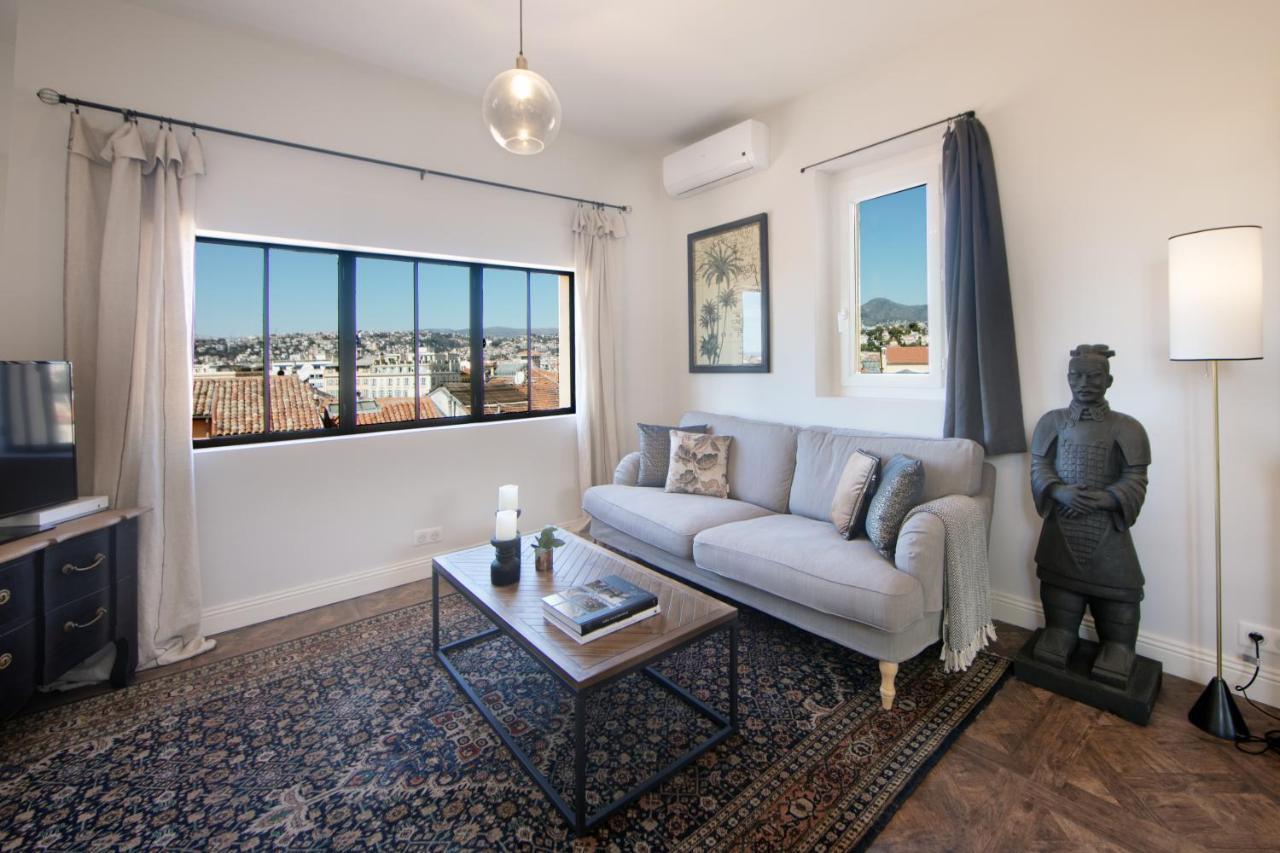 Apartmán Cocoon Loft - Magnifique Loft Sous Toit, Refait A Neuf, Vues Splendides, Clim, Wifi Nice Exteriér fotografie