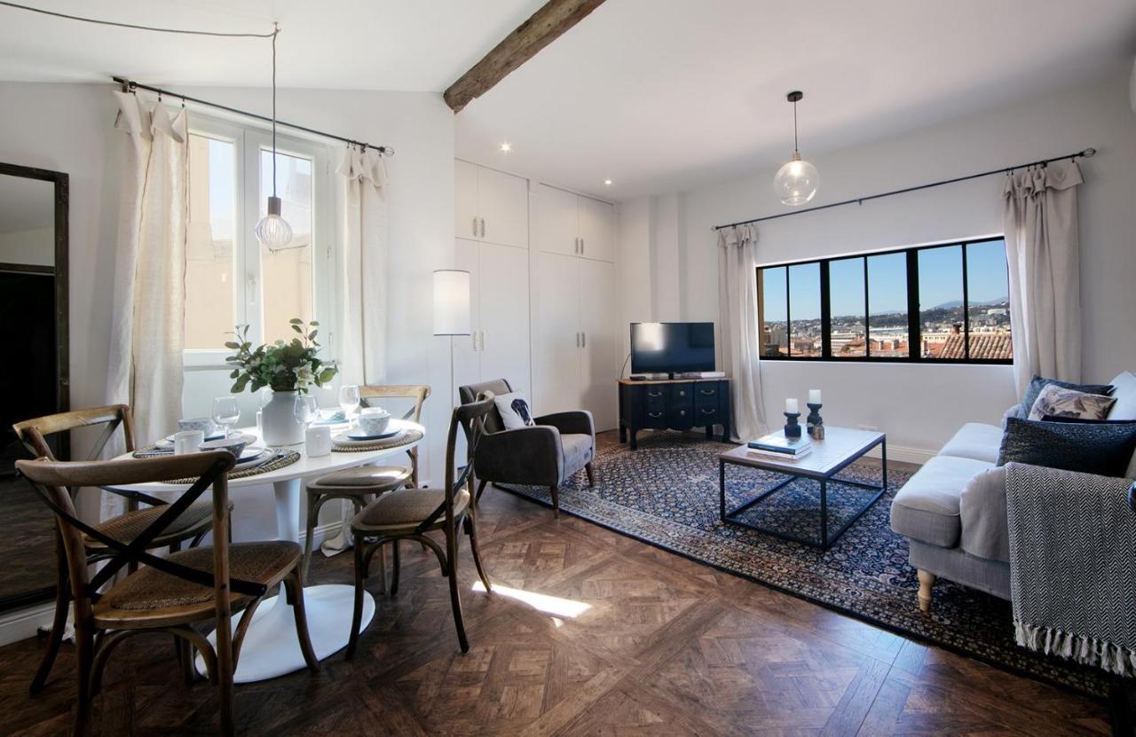 Apartmán Cocoon Loft - Magnifique Loft Sous Toit, Refait A Neuf, Vues Splendides, Clim, Wifi Nice Exteriér fotografie